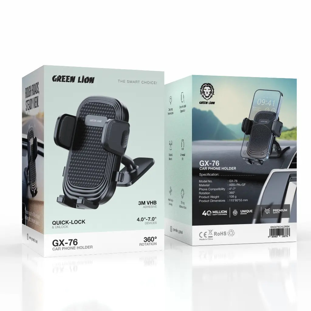 Green Lion GX-76 Car Phone Holder | 2 Years Warranty