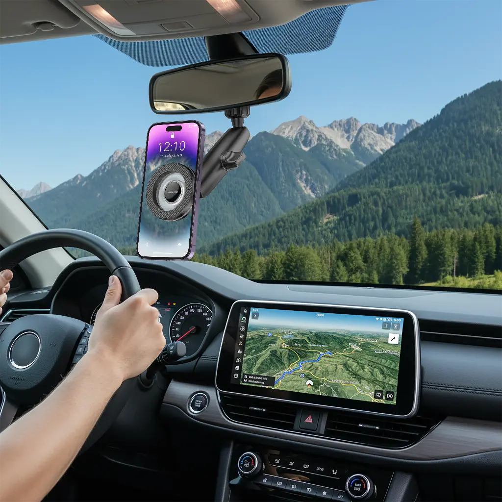 Green Lion DRIVE MAG - Mirror Phone Holder | 2 Years Warranty