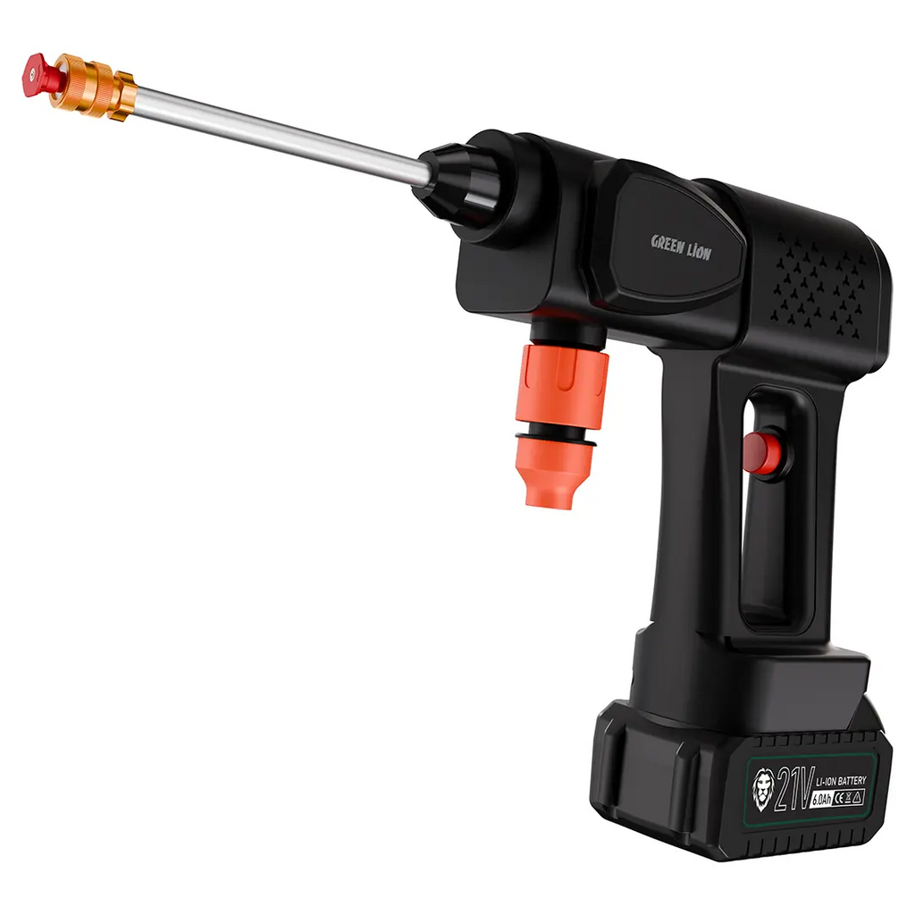 Green Lion 21V Cordless Pressure Wash Gun 18000mAh 4L 240W | 2 Years Warranty