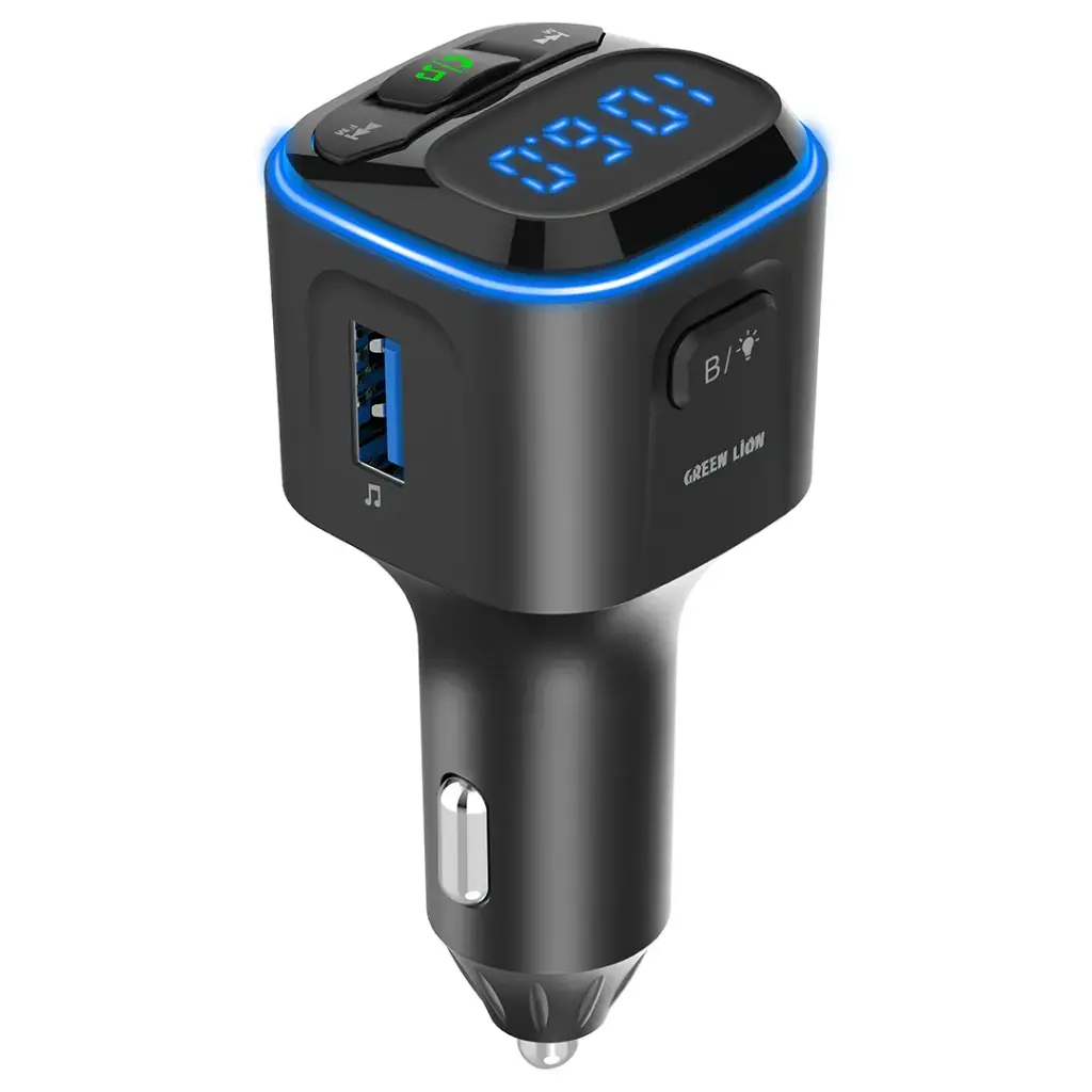 Green Lion FM Transmitter Dual-Port Car Charger PD 36W | 2 Years Warranty