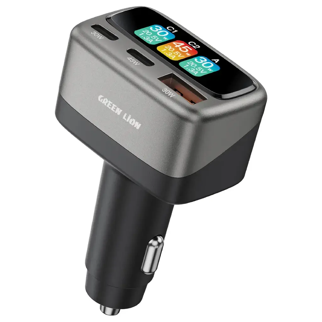 Green Lion Drive Core TFT Car Charger | 2 Years Warranty
