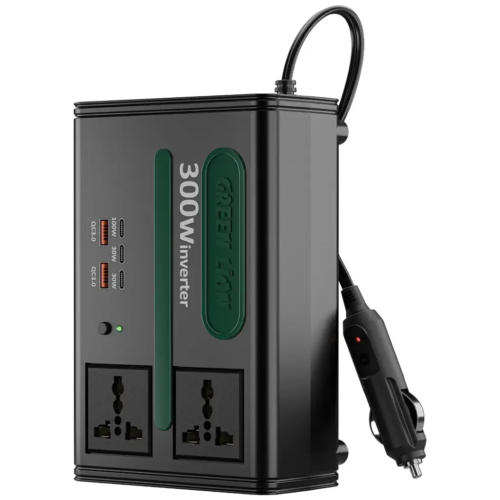 Green Lion GC-300 Car Inverter 7-In-1 | 2 Years Warranty