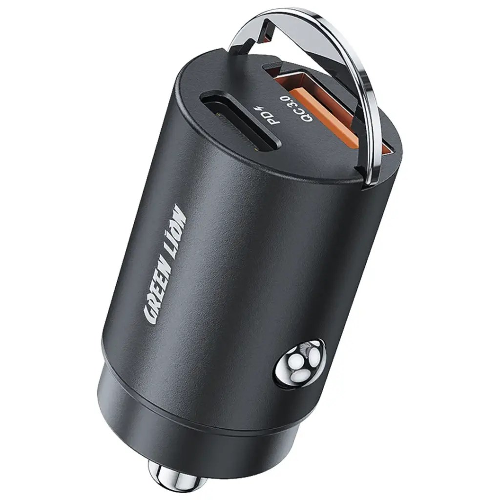 Green Lion Ring Charge Dual Port Car Charger PD 36W + USB-C to Lightning Cable 1M | 2 Years Warranty