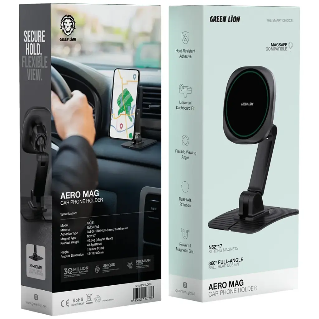 Green Lion AERO MAG Car Phone Holder | 2 Years Warranty