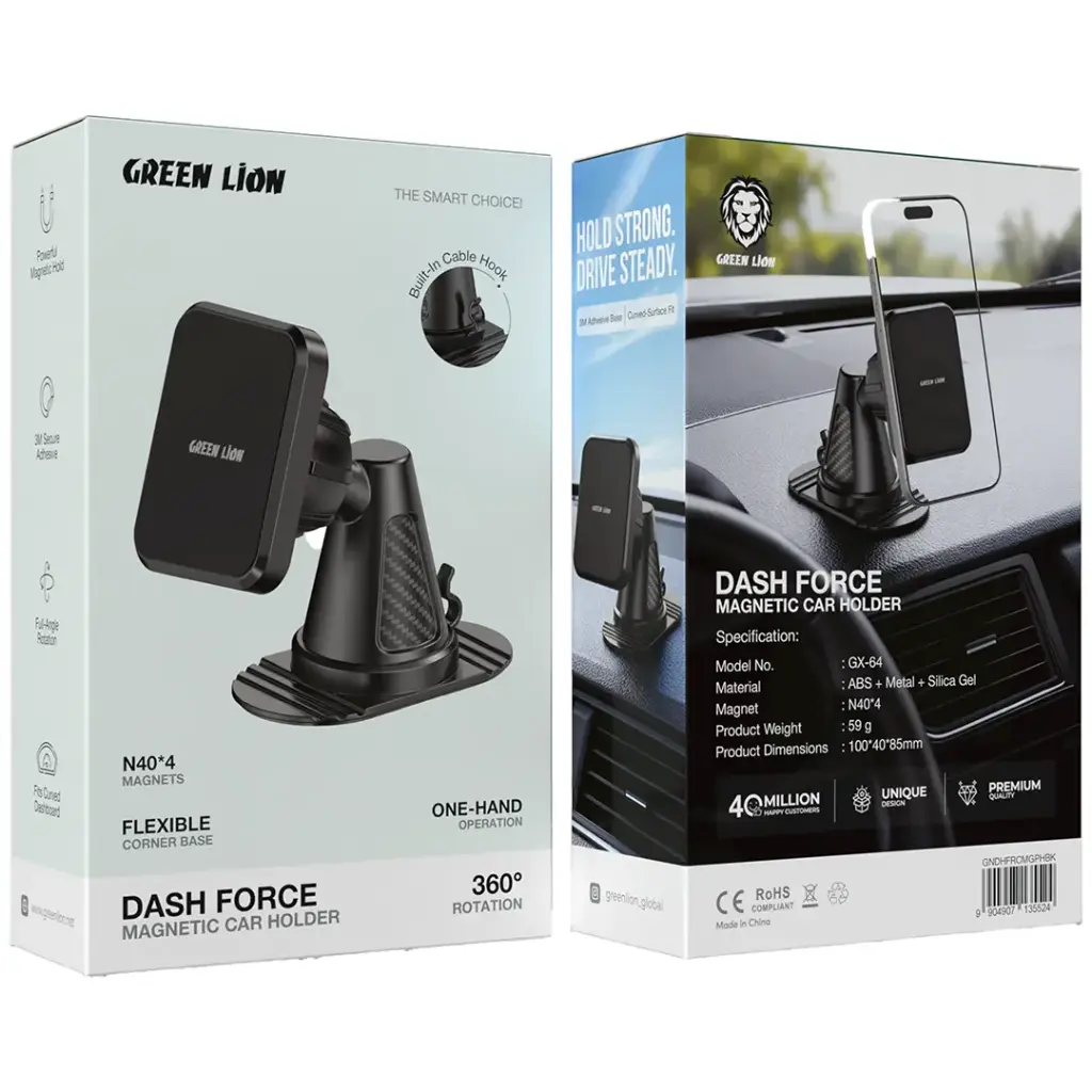 Green Lion Dash Force Magnetic Car Holder | 2 Years Warranty
