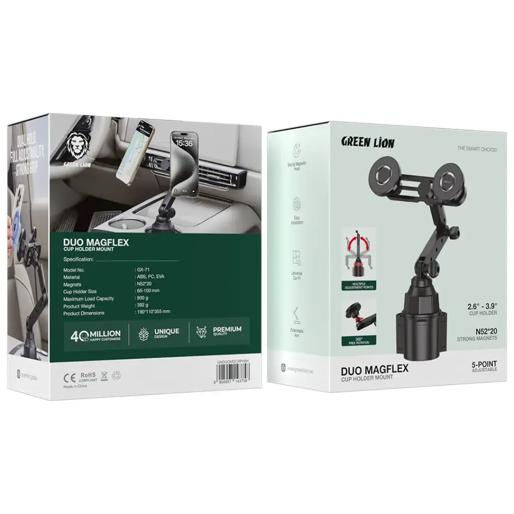 Green Lion Duo Magflex Cup Holder Mount | 2 Years Warranty