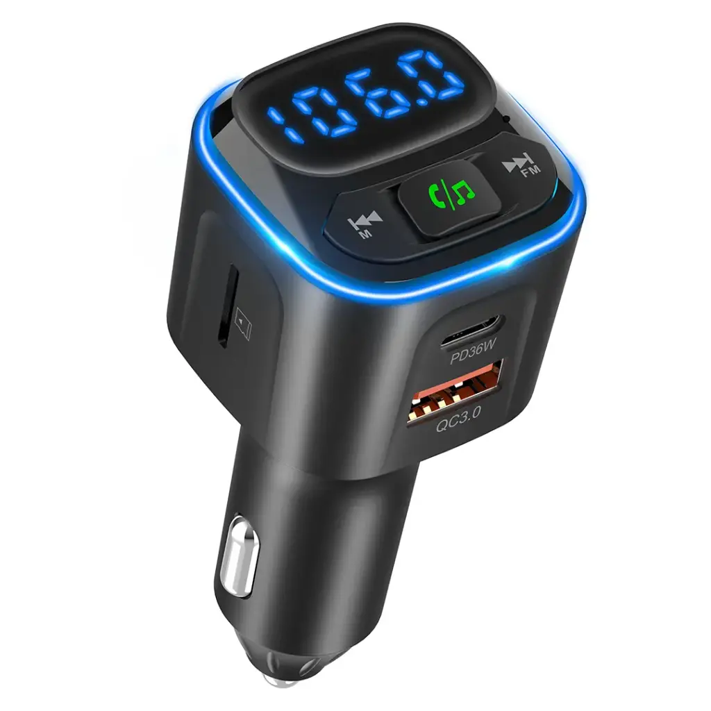 Green Lion FM Transmitter Dual-Port Car Charger PD 36W | 2 Years Warranty