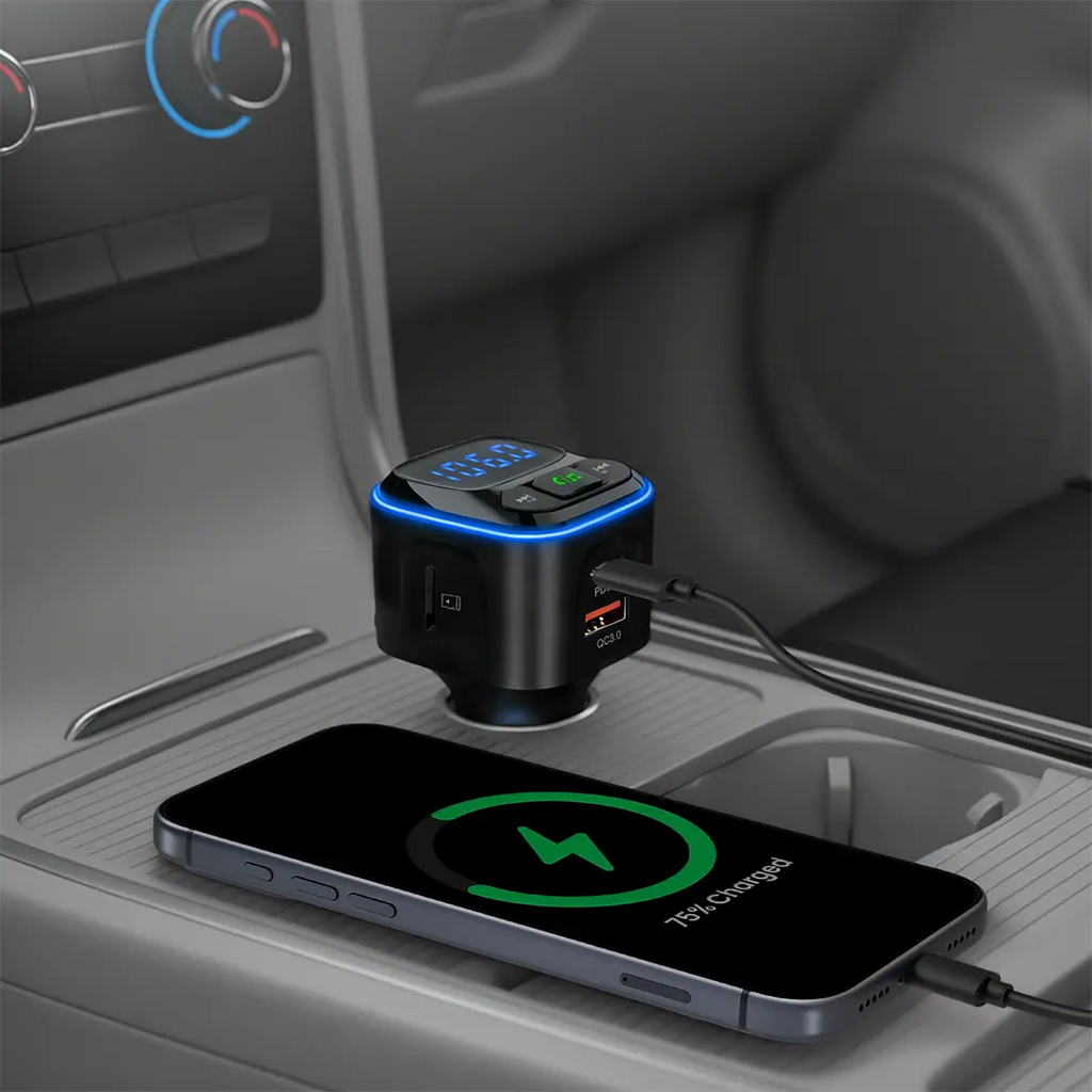 Green Lion FM Transmitter Dual-Port Car Charger PD 36W | 2 Years Warranty