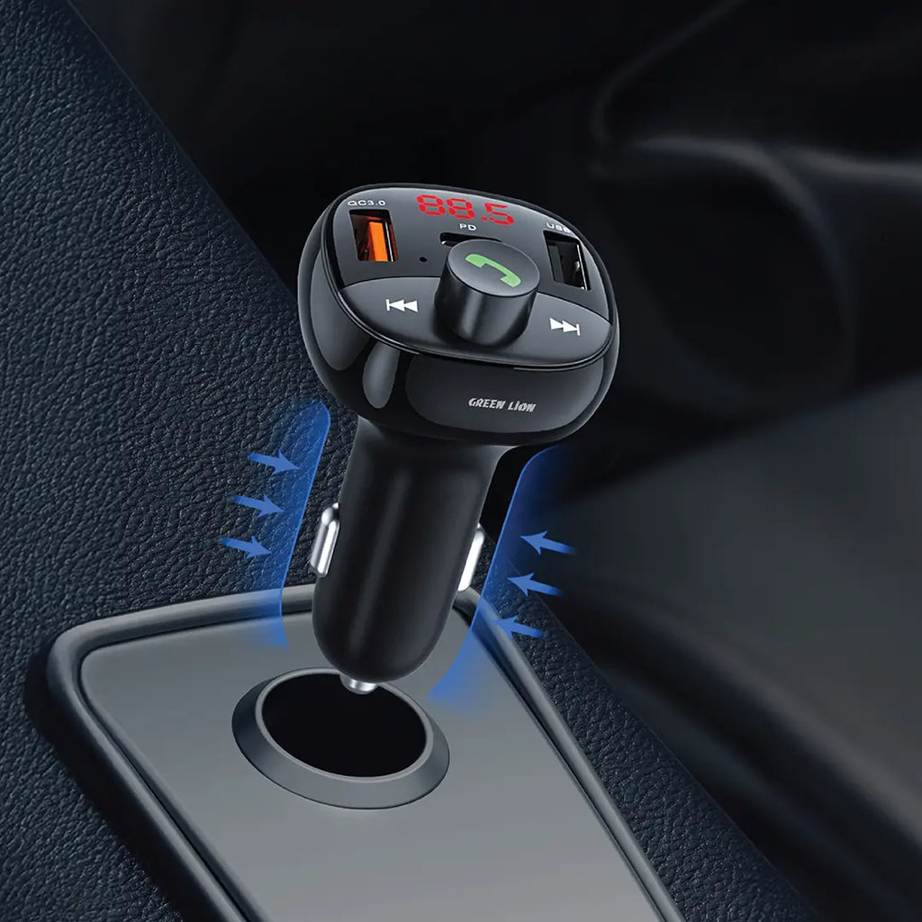 Green Lion Flux Drive FM Transmitter Car Charger PD 30W | 2 Years Warranty