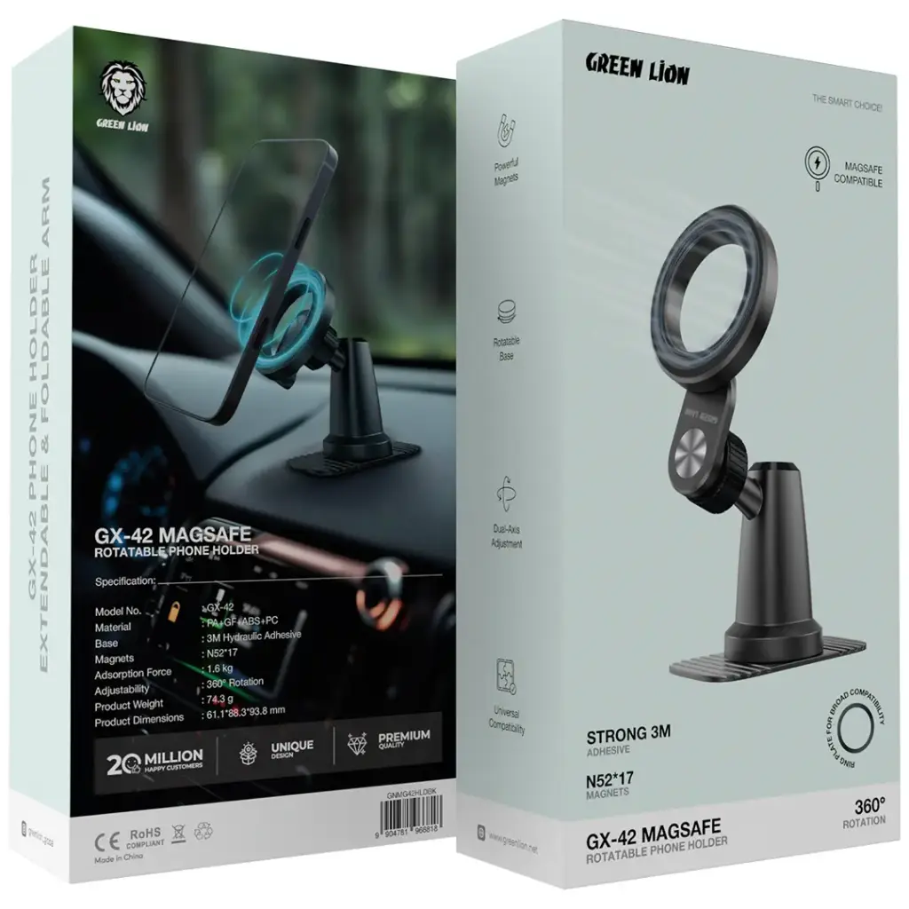 Green Lion GX-42 MagSafe Rotatable Phone Holder | 2 Years Warranty
