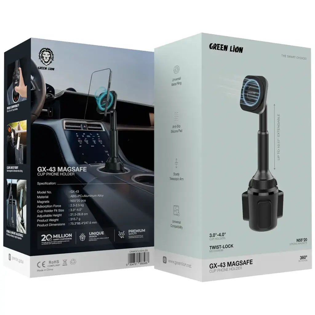 Green Lion GX-43 MagSafe Cup Phone Holder | 2 Years Warranty