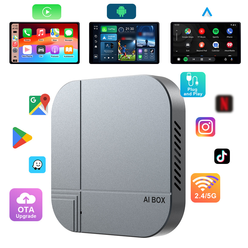 Kowankit K712 3-in-1 Wireless CarPlay & Android Auto Adapter